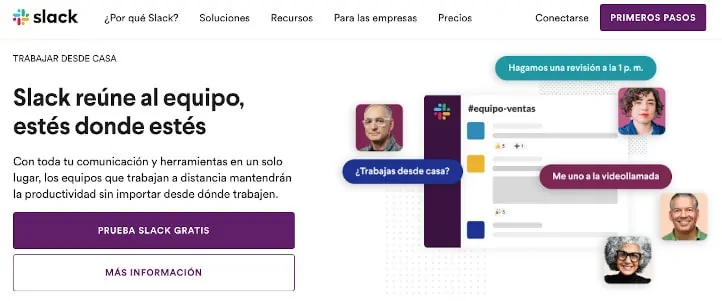 Elementos página principal de un sitio web