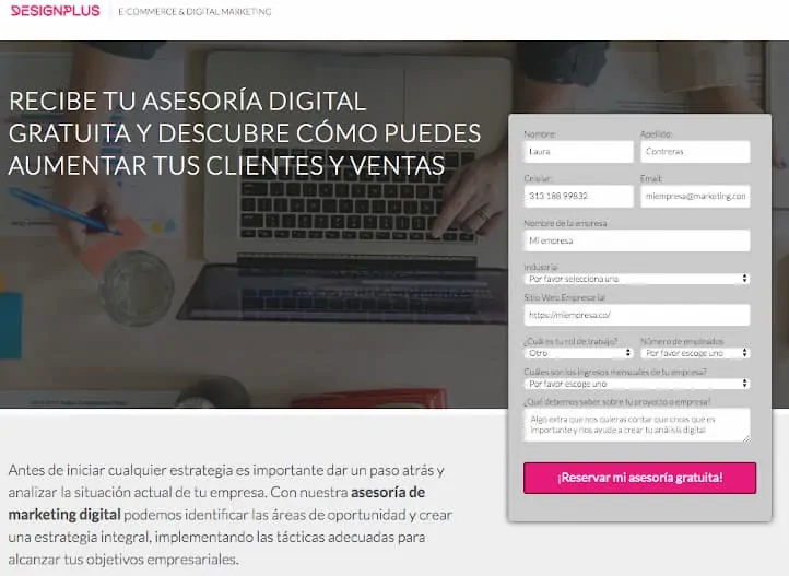 La Guía Definitiva de Inbound Marketing Para Tu Estrategia 10 Landing Page Inbound Marketing DesignPlus