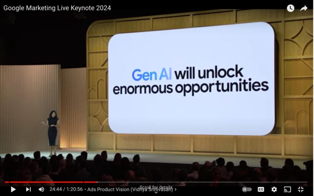 IA gen google marketing live 2024 designplus