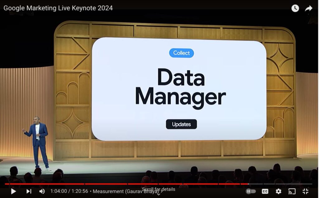 data manager google marketing live 2024 designplus