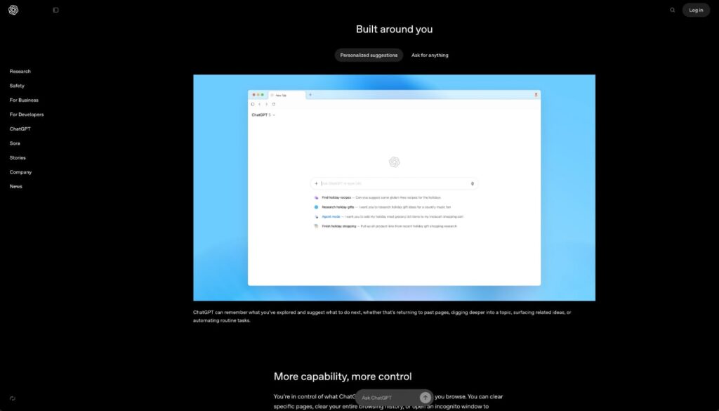 Sugerencias Personalizadas ChatGPT Atlas