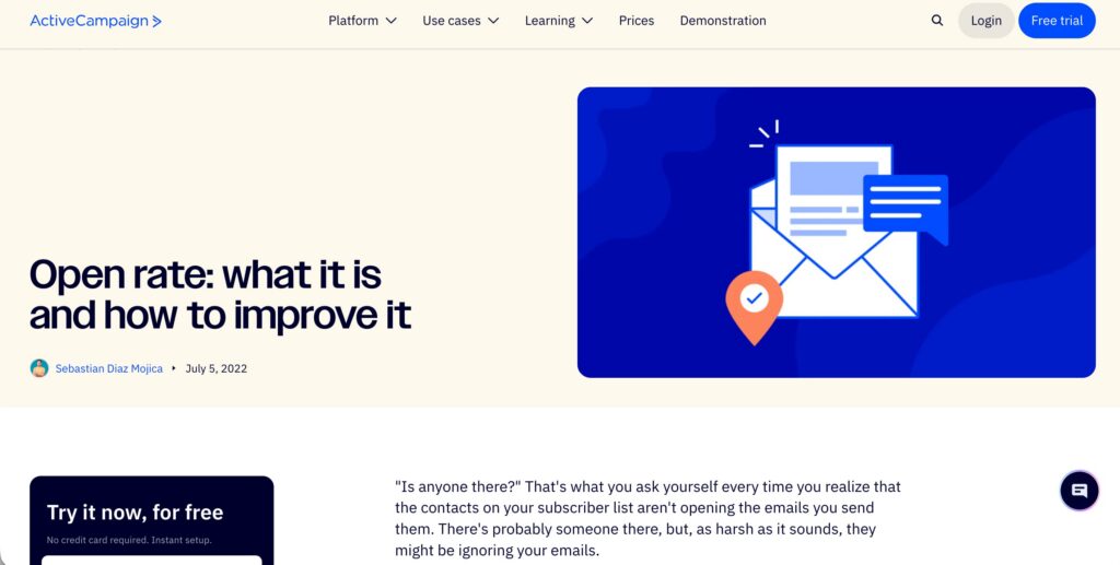 tasa apertura email