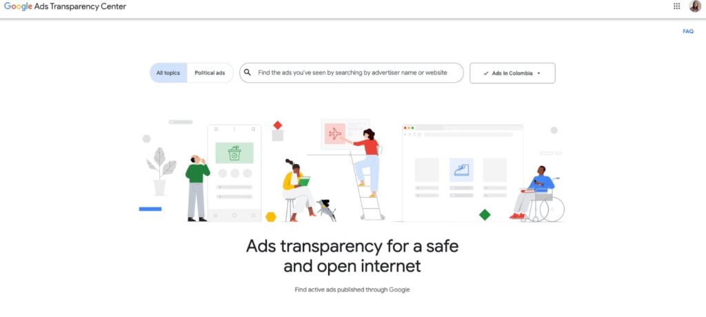 biblioteca google ads anuncios